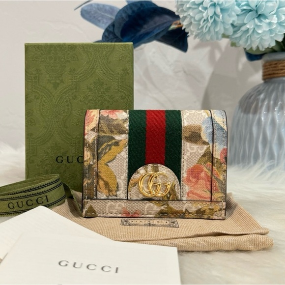 BRAND NEW GUCCI OPHIDIA FLORA WALLET - Picture 3 of 14